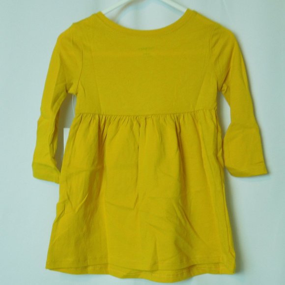 Fit & Flare Solid Yellow Long Sleeve 12-18M to 5T - Picture 4 of 13
